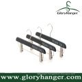 Clothing Shop Hanger Factory Wholesale, Luxury Wooden Trousers Hanger Pants Hanger with Metal Clips